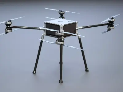 Quadcopter Utility Drone Industrial UAV  Low-poly 3D model