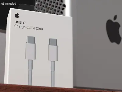 Apple USB-C Charge Cable Packaging 3D model