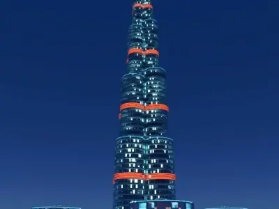 Sci-Fi City 1 3D model