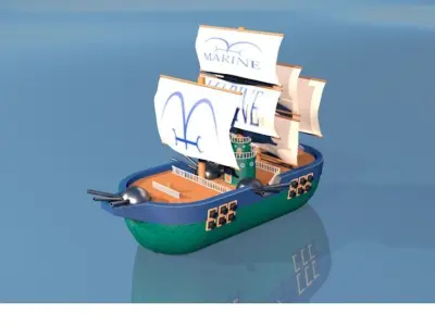 Marine Warship 3D model