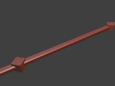 Aang Stick  Avatar The Last Airbender Low-poly 3D model