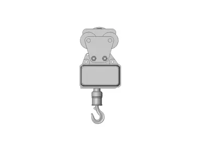 Tecle Mecanico - 5-Ton Mechanical Chain Hoist 3D model
