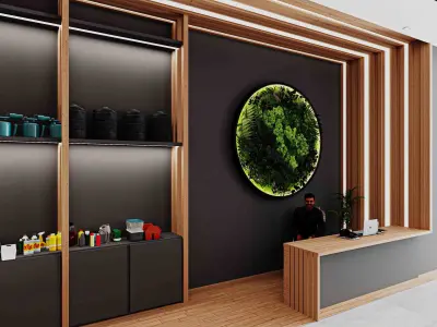 Store model 3d interior design of hotel lobby 3D model