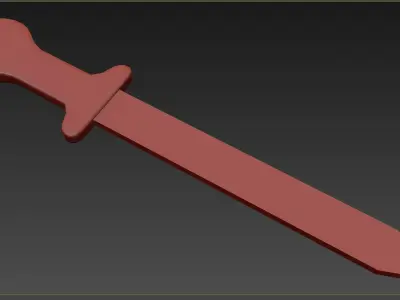 Medieval weapons Low-poly 3D model 9