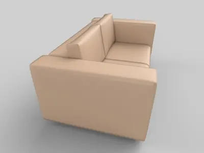 three seater sofa Low-poly 3D model buy