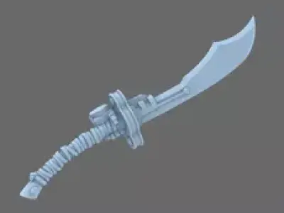Space Mongols Guan Dao Energy Sword LEFT 3D print model