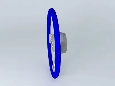 3-spoke steering wheel with K logo Free 3D model