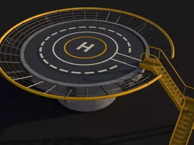 Helipad 3D model purchase