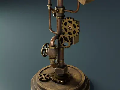 Steampunk headphone stand 3D model