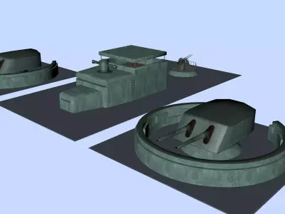 Gun emplacement 3D model
