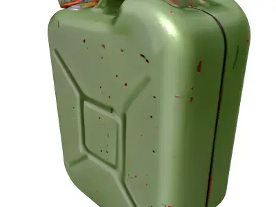 Weathered Military Fuel Jerry Can Low-poly 3D model