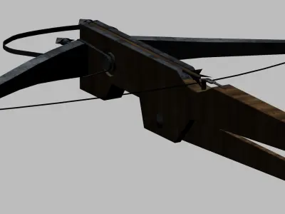 Crossbow wooden Low-poly 3D model