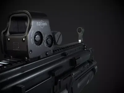 Fn scar Low-poly 3D model purchase
