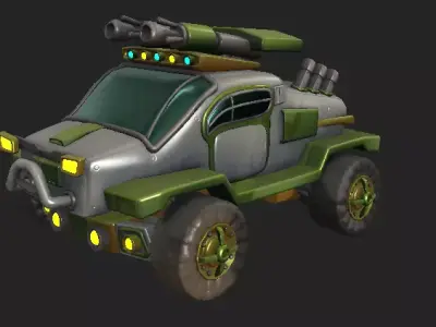 military vehicle Low-poly 3D model from CGTrader