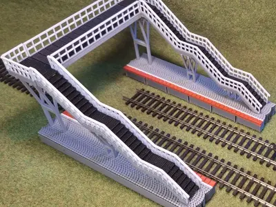 Single Edge Platform Overpass 1-87 FDM color 3D print model