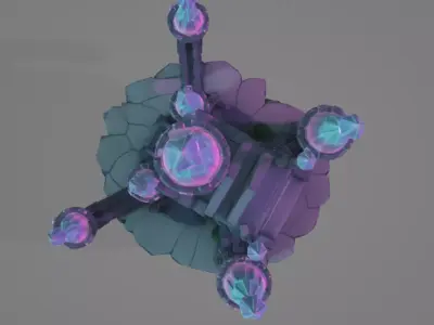 Mystical castle 3 Low-poly 3D model