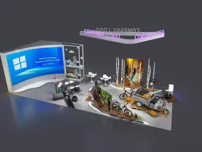 Electric bicycle exhibition 3D model