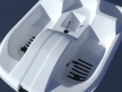 Catamaran Stingray water bicycle 3D model