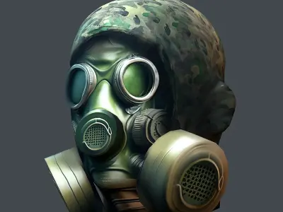 Helmet 3d model military combat Military scifi Low-poly 3D model Low-poly 3D model buy
