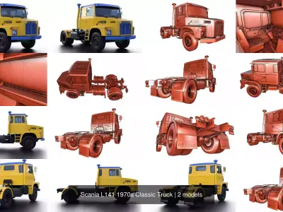 Scania L141 1970s Classic Truck 3D Model Pack