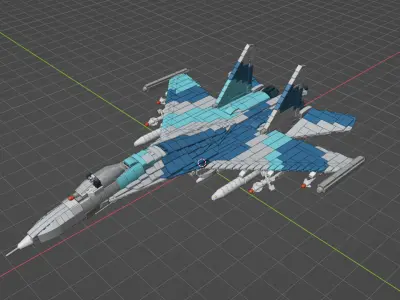 MocBricks3D - Lego SU-35 3D print model