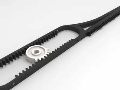  Reciprocate Gear with saw blade Free 3D model