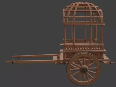 Ornate Carriage 3D Model 3D model