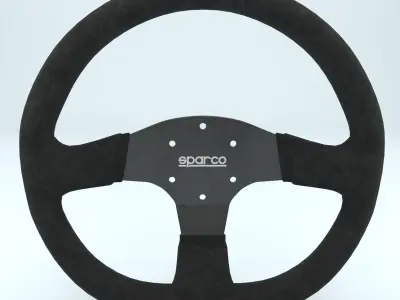 Steering Wheel Sparco R353 Black  3D model