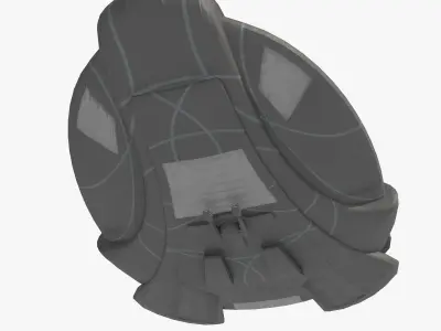 battleship Alkesh Low-poly 3D model
