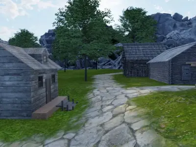 Quaint Village Landscape 3D model purchase