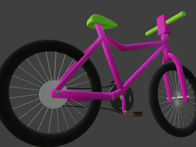 Bike Low Poly bicycle 3D model