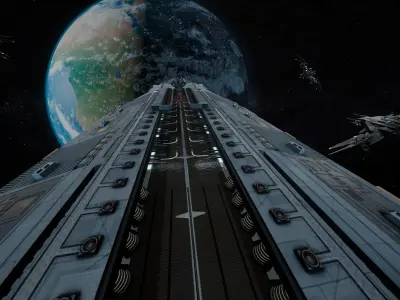 Sci-Fi Mothership Space Carrier 3D model