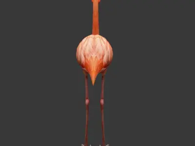 Flamingo Low-poly 3D model order