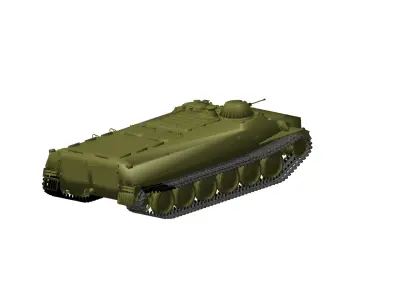 MT-LB armored fighting vehicle 3D model