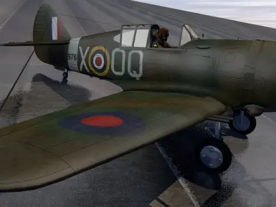 Curtiss H75A-3 Mohawk - RAF 3D model