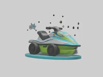 Cartoon Jet Ski model 3D model
