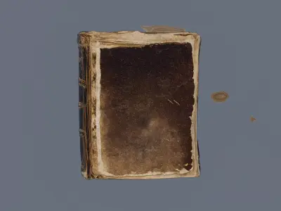 Old book Low-poly 3D model