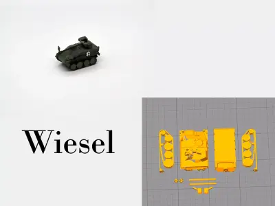 The Wiesel military tracked vehicle of the German Bundeswehr 3D model