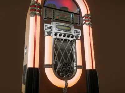 JukeBox Low-poly 3D model