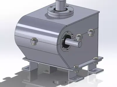 Industrial Gearbox Reduction Gearbox  3D CAD Model 3D model