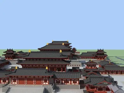 Ancient Chinese Architecture 3D model by lvcan
