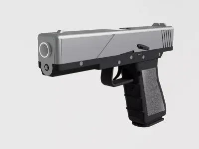 Pistol 3D model 7