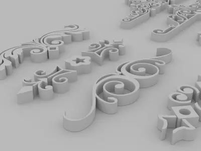 Dividers 03 - Printable set of 8  3D print model