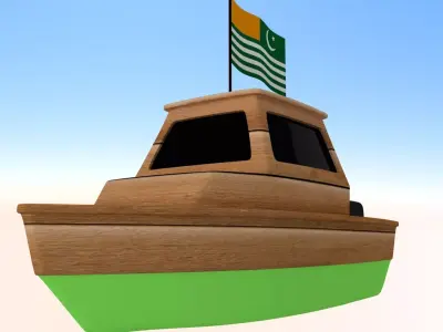 Azad Kashmir Fishing Boat 3D model