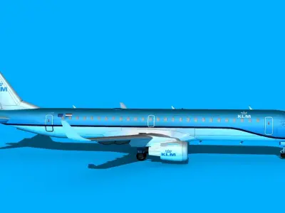 Embraer Emb-190 KLM City Hopper 3 3D model