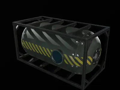 Military Cistern Storage PBR Low-poly 3D model