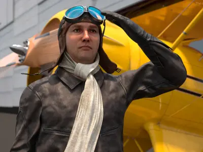 The Vintage Pilot Salutes 3D model