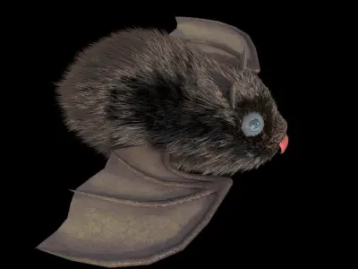 bat   BPR  3Dsmax  fbx  Low-poly 3D model