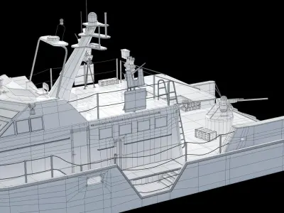 Patrol Boat low poly 3D model