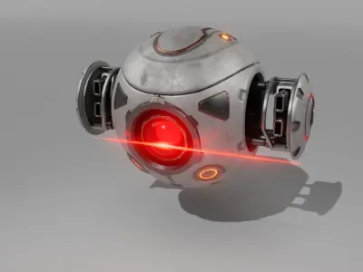Sci-Fi Drone Low-poly 3D model shop
